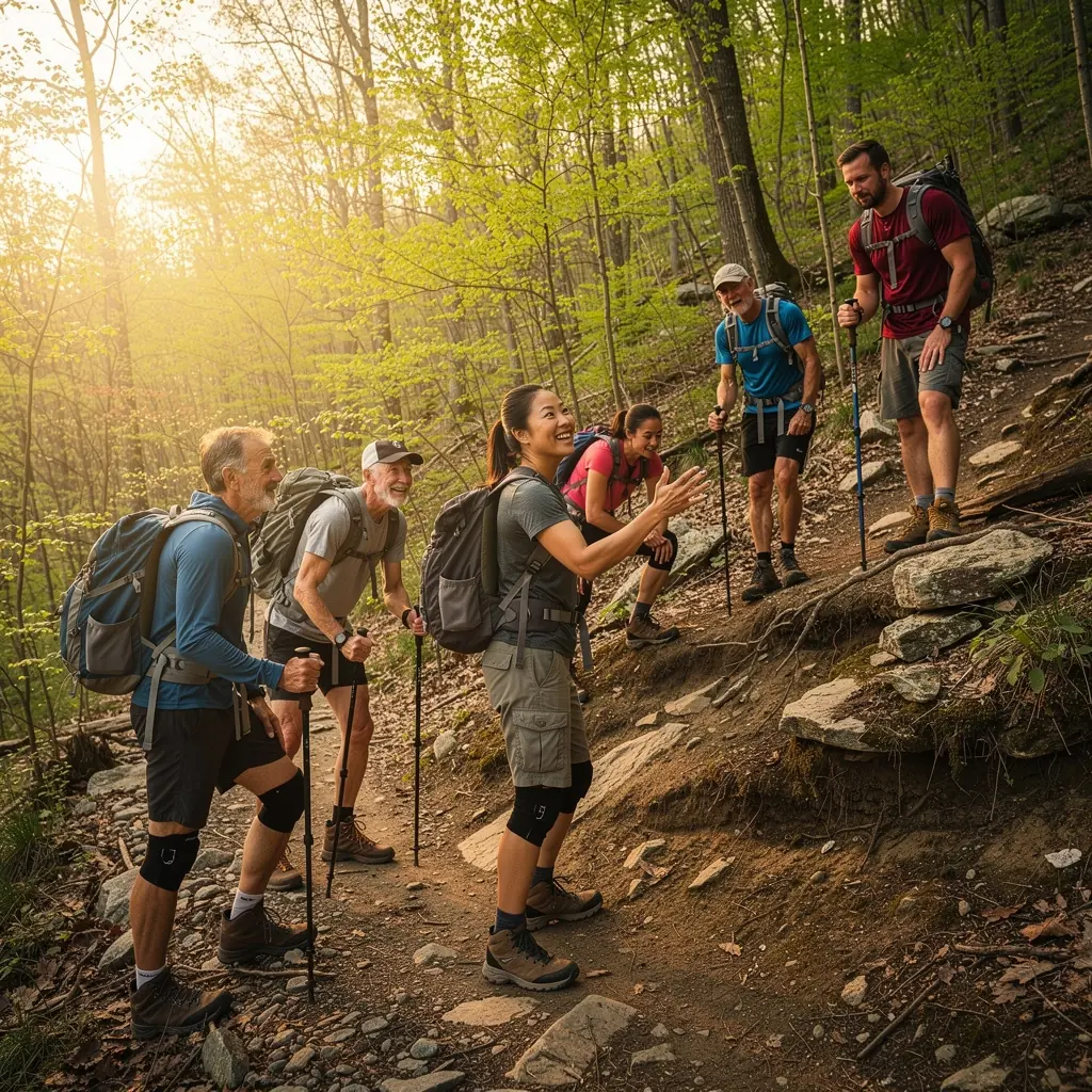 Пейзаж горного хребта с зелеными холмами и облаками на фоне.