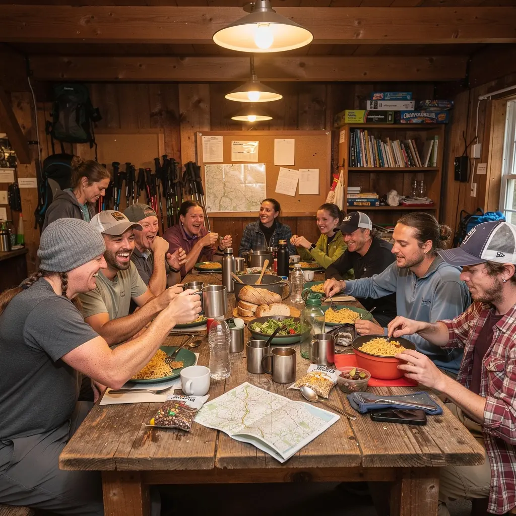 Горный пейзаж с живописными видами на Аппалачские горы во время похода.